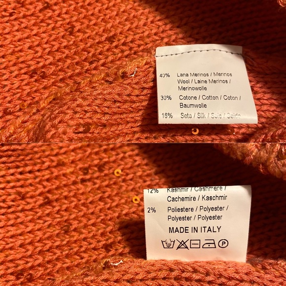 Panicale Coral Sequins Wool Silk Cashmere Sweater - Picture 8 of 8